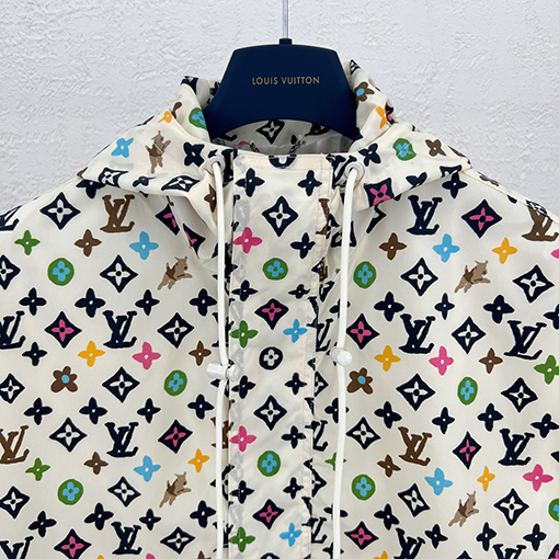 ルイヴィトンスーパーコピー 古いプリントの防風ジャケット