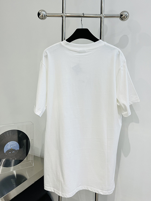 ディオールコピー  新しい虹のアルファベットの落書きプリント半袖Tシャツ