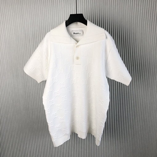 グッチ  新しいジャカードニット半袖Tシャツ