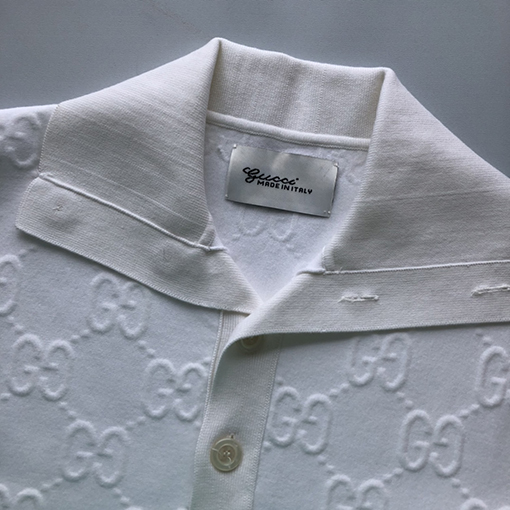 グッチ  新しいジャカードニット半袖Tシャツ