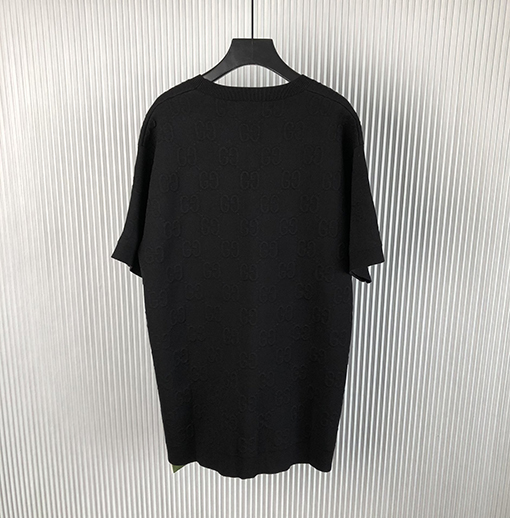 グッチ  新しいジャカードニット半袖Tシャツ