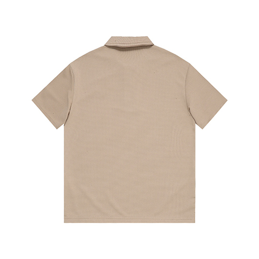 モンクレール 気質の腕章シンプルなポロ襟ワッフル半袖Tシャツ