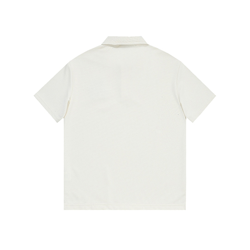 モンクレール 気質の腕章シンプルなポロ襟ワッフル半袖Tシャツ