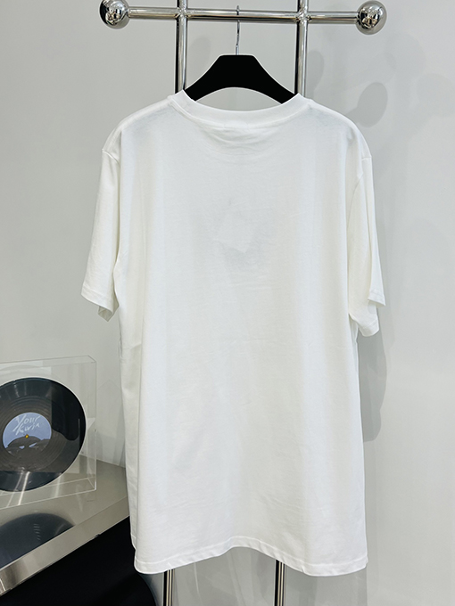 ディオール パターン刺繍刺繍文字半袖Tシャツ