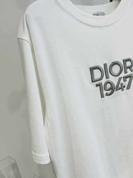 ディオール パターン刺繍刺繍文字半袖Tシャツ