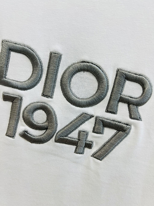 ディオール パターン刺繍刺繍文字半袖Tシャツ