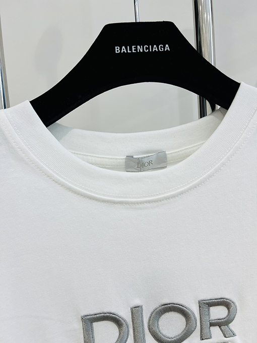 ディオール パターン刺繍刺繍文字半袖Tシャツ