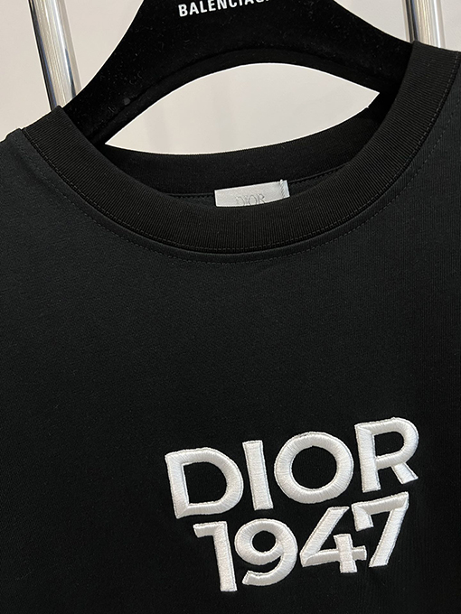 ディオール パターン刺繍刺繍文字半袖Tシャツ