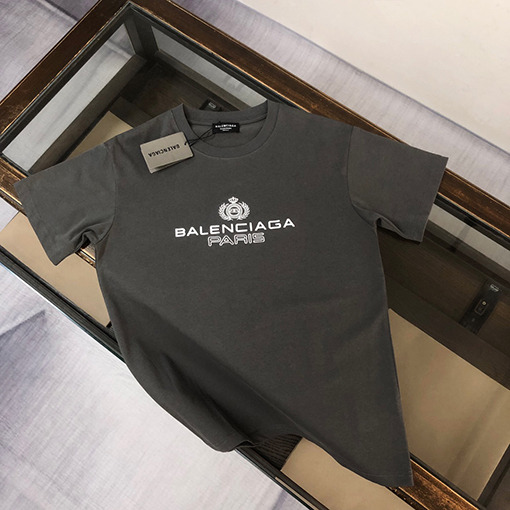バレンシアガ ファッション刺繍ロゴ半袖Tシャツ