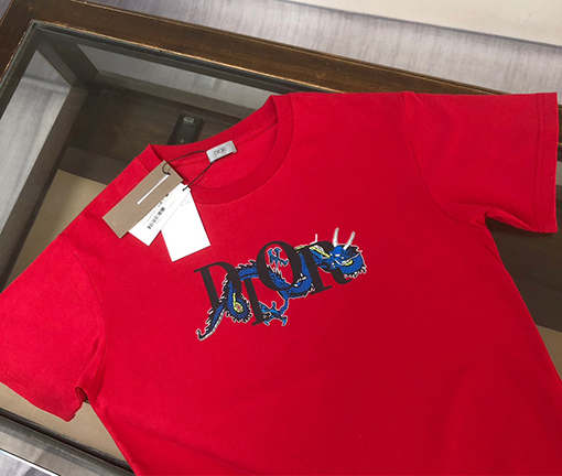 ディオールスーパーコピー 新しいドラゴン年賀半袖Tシャツ