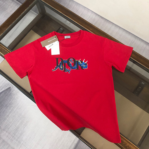 ディオールスーパーコピー 新しいドラゴン年賀半袖Tシャツ