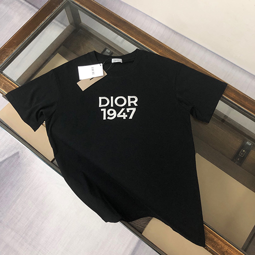 ディオール クラシックな刺繍文字ロゴ半袖Tシャツ