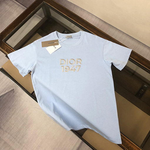 ディオール クラシックな刺繍文字ロゴ半袖Tシャツ