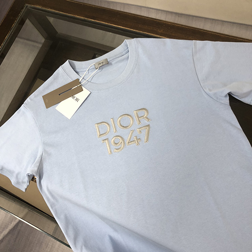 ディオール クラシックな刺繍文字ロゴ半袖Tシャツ