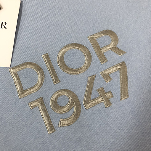ディオール クラシックな刺繍文字ロゴ半袖Tシャツ