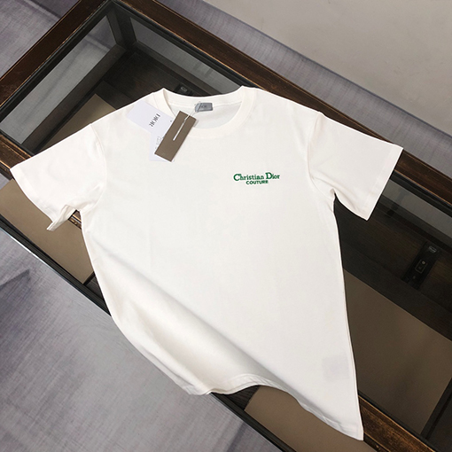 ディオールスーパーコピー ファッション刺繍ロゴ半袖Tシャツ