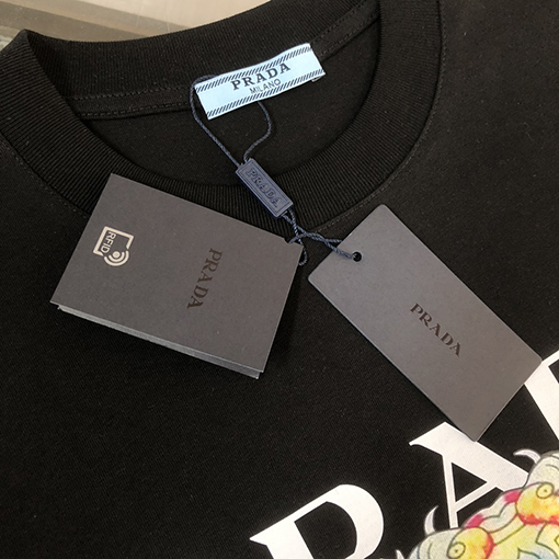プラダコピー メンズクルーネック半袖カップルTシャツ