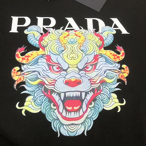 プラダコピー メンズクルーネック半袖カップルTシャツ