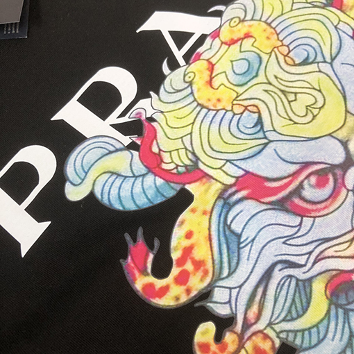 プラダコピー メンズクルーネック半袖カップルTシャツ