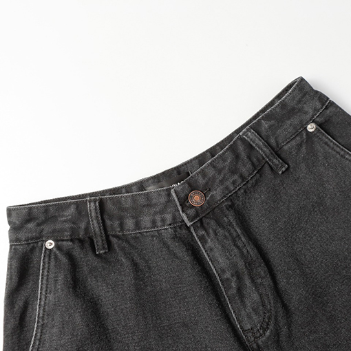 バレンシアガ   新しい黒の重工業水洗いデニムパンツ