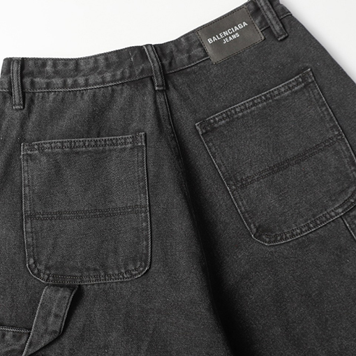 バレンシアガ   新しい黒の重工業水洗いデニムパンツ