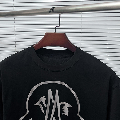 モンクレールコピー  新作プリントラウンドネック半袖Tシャツ