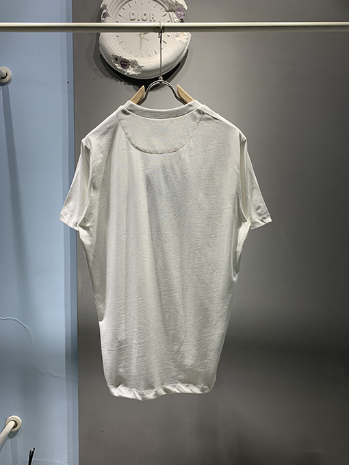 プラダ 新しい針織りステッチロゴ刺繍半袖Tシャツ