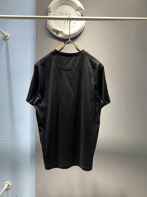 プラダ 新しい針織りステッチロゴ刺繍半袖Tシャツ