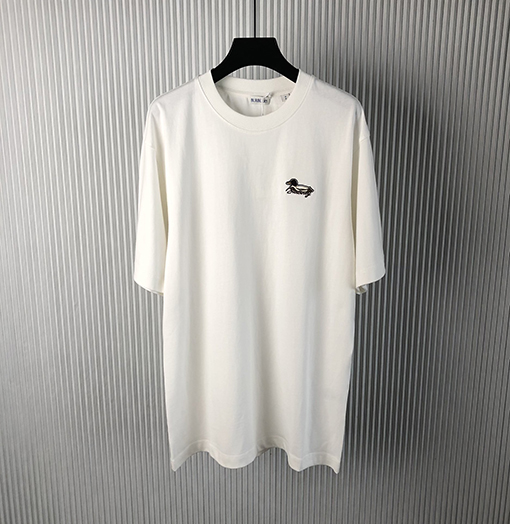 バーバリー 新しいアヒルの刺繍ラウンドネック半袖Tシャツ