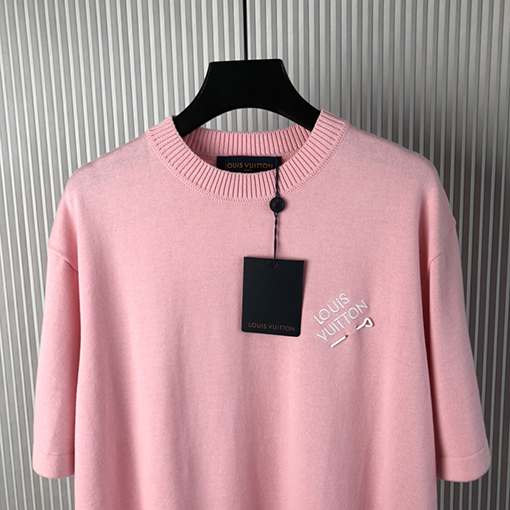 ルイヴィトン  新しいピンロゴニット半袖Tシャツ