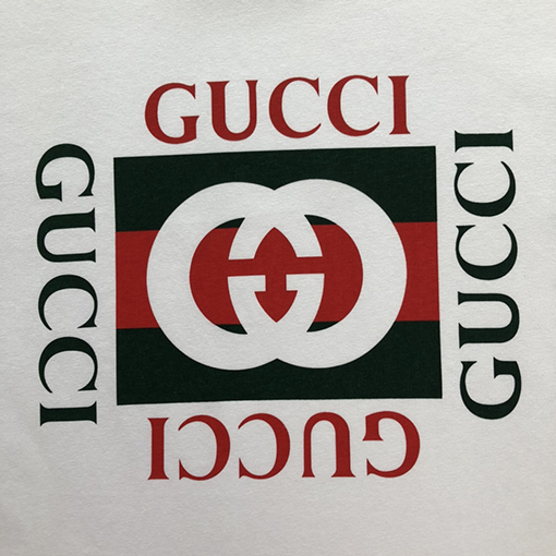 グッチスーパーコピー  新しい装飾Gucプリントニットコットン半袖Tシャツ
