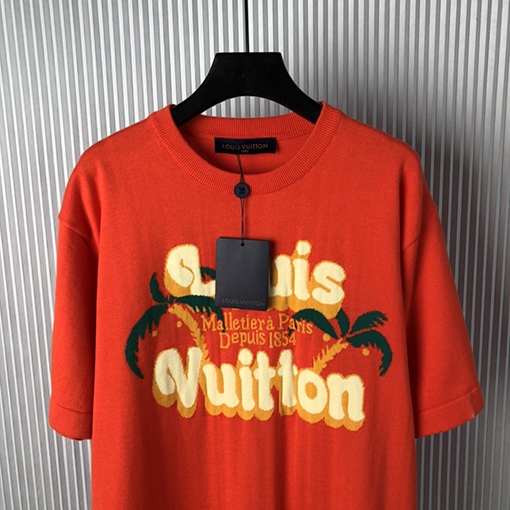 ルイヴィトン  新作リゾートシリーズ  ニット半袖Tシャツ
