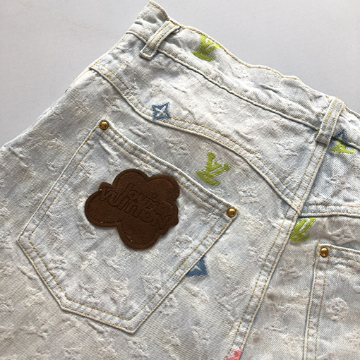 ルイヴィトンスーパーコピー 新しいカラフルな刺繍セット・ジーンズ
