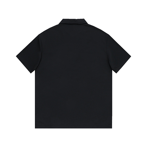 モンクレール 気質の腕章シンプルなポロ襟ワッフル半袖Tシャツ