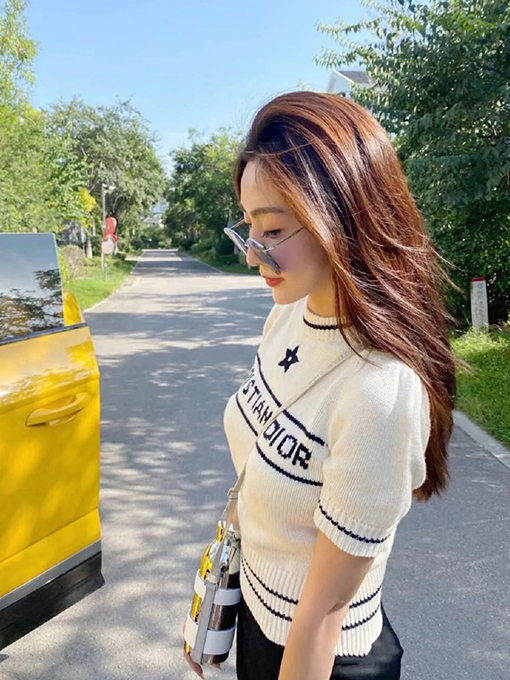 ディオールコピー  五角星毛織半袖Tシャツ
