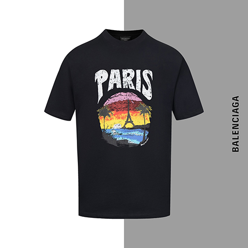 バレンシアガ ハワイサンセットココナッツクルーネック半袖Tシャツ
