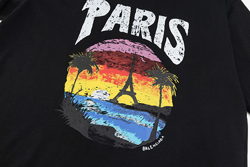 バレンシアガ ハワイサンセットココナッツクルーネック半袖Tシャツ