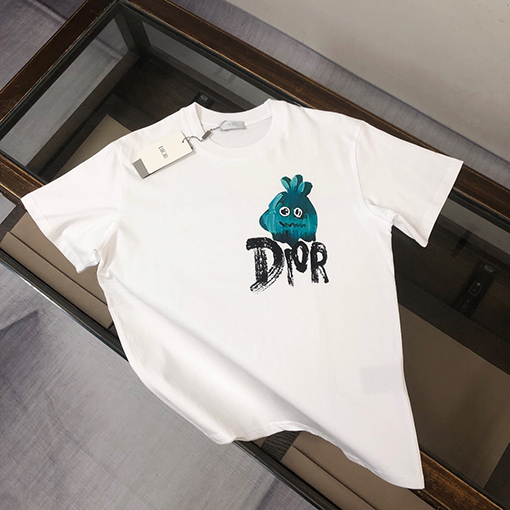 モンクレールコピー 立体ゴースト文字ロゴプリントカップルTシャツ