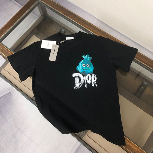 モンクレールコピー 立体ゴースト文字ロゴプリントカップルTシャツ