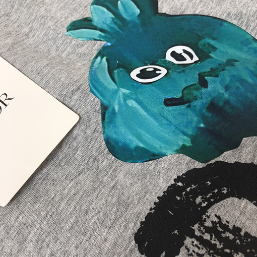 モンクレールコピー 立体ゴースト文字ロゴプリントカップルTシャツ