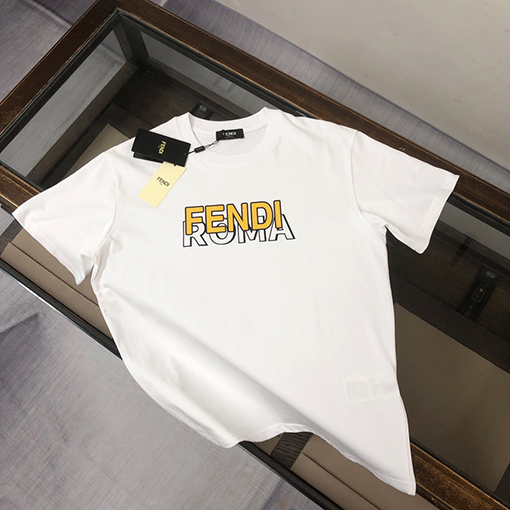 フェンディ カップルラウンドネック半袖カップルTシャツ