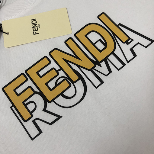 フェンディ カップルラウンドネック半袖カップルTシャツ