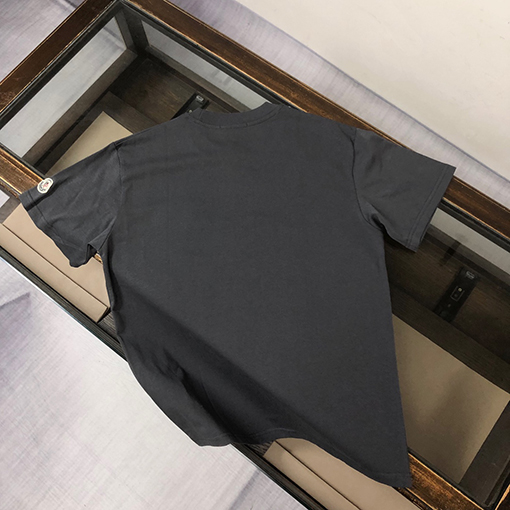 モンクレール タオル刺繍ラウンドネック半袖カップルTシャツ