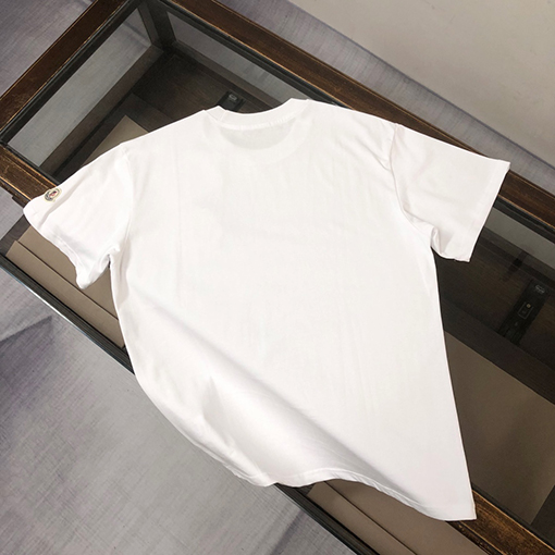 モンクレール タオル刺繍ラウンドネック半袖カップルTシャツ