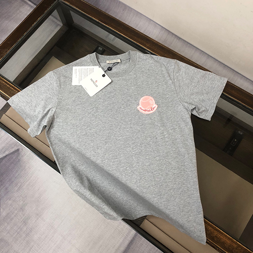 モンクレール タオル刺繍ラウンドネック半袖カップルTシャツ