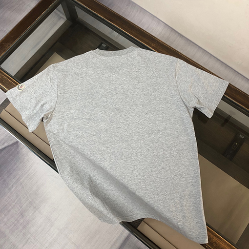 モンクレール タオル刺繍ラウンドネック半袖カップルTシャツ