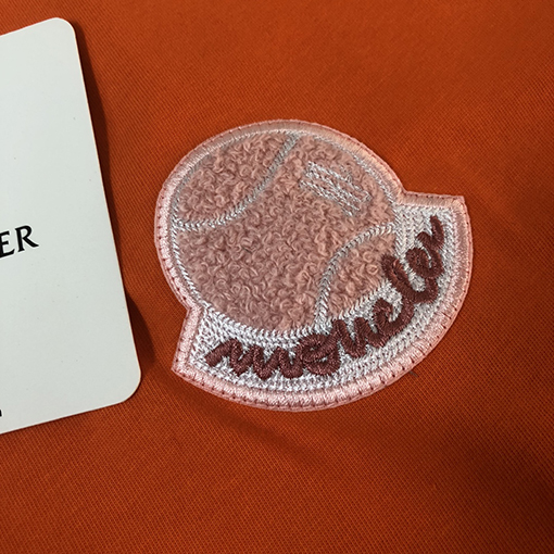 モンクレール タオル刺繍ラウンドネック半袖カップルTシャツ