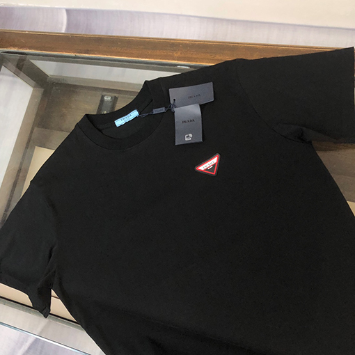 プラダコピー メンズコットンハイエンドカジュアル半袖Tシャツ