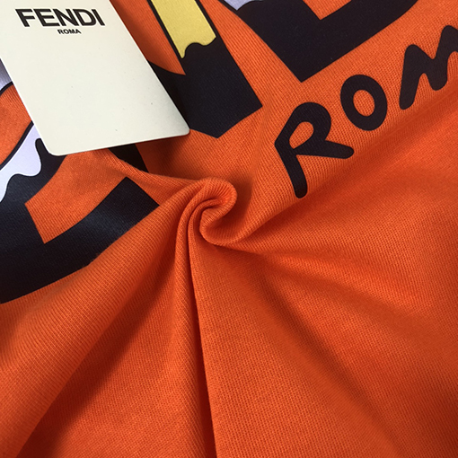 フェンディ カジュアルカジュアルラウンドネック半袖Tシャツ