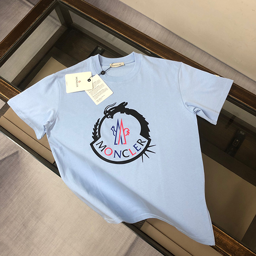 モンクレール 新しいドラゴン年賀状ラウンドネック半袖Tシャツ